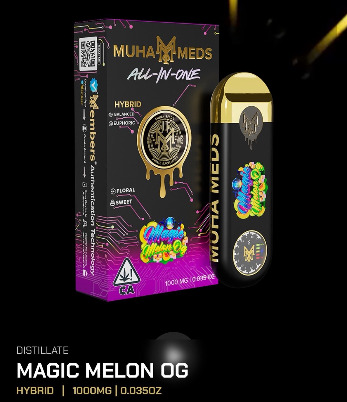 Muha Meds – Magic Melon OG (All-In-One) – 1000mg